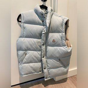Moncler light blue puffer vest